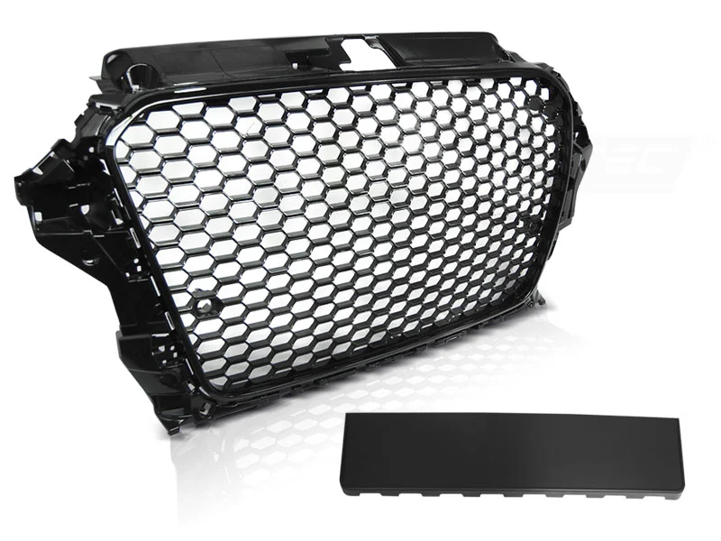 Parrilla Delantera Audi A3 (8v) 12-16 Rs3 Style Negro Brillante.