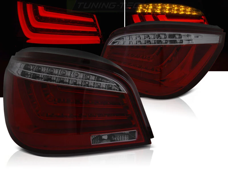 Pilotos Traseros Led Bmw E60 07.03-02.07 Rojo Ahumado Led Bar