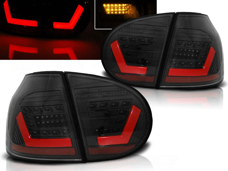 Pilotos Traseros Led Vw Golf 5 10.03-09 Negro Led Bar