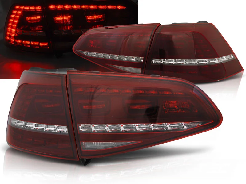 Pilotos Traseros Led Vw Golf 7 13-17 Rojo Blanco Intermitentes Dinamicos R Look