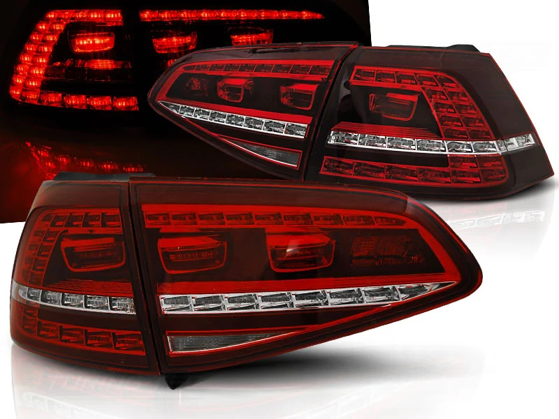 Pilotos Traseros Led Vw Golf 7 13-17 Rojo Blanco Led Gti Look Intermitentes Dinamicos