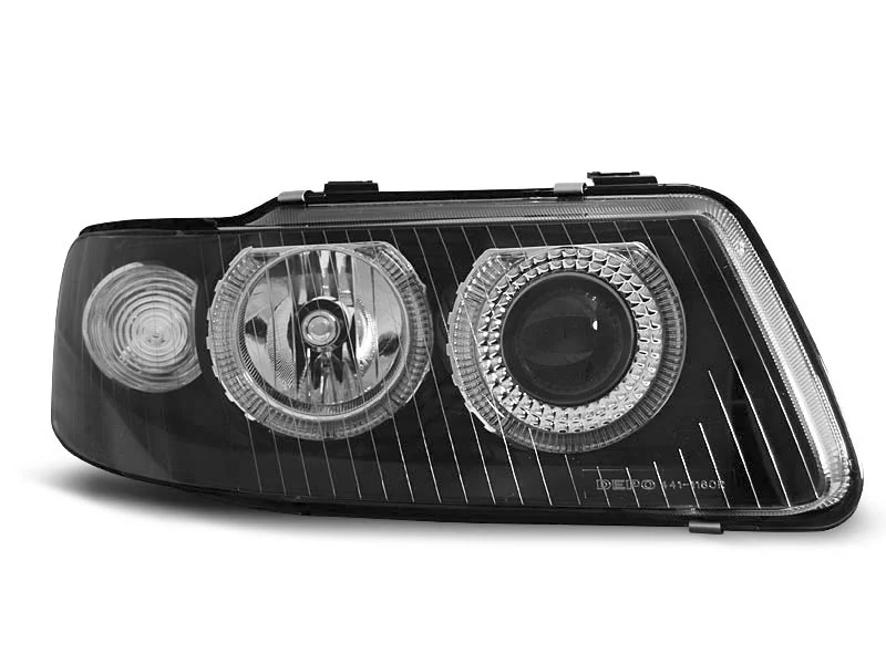 Faros Delanteros Angel Eyes Audi A3 09.00-05.03 Fondo Negro