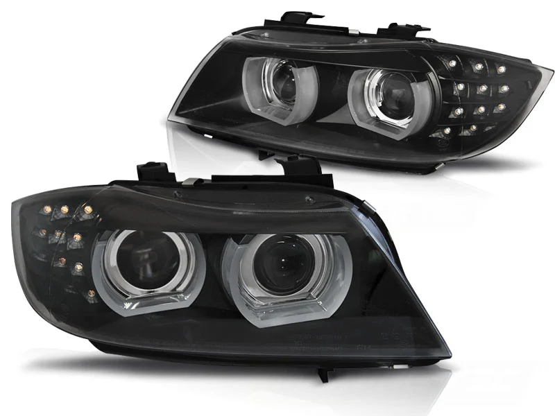 Faros Luz Diurna Bmw E90/E91 09-11 Xenon Drl Black Led Indicator