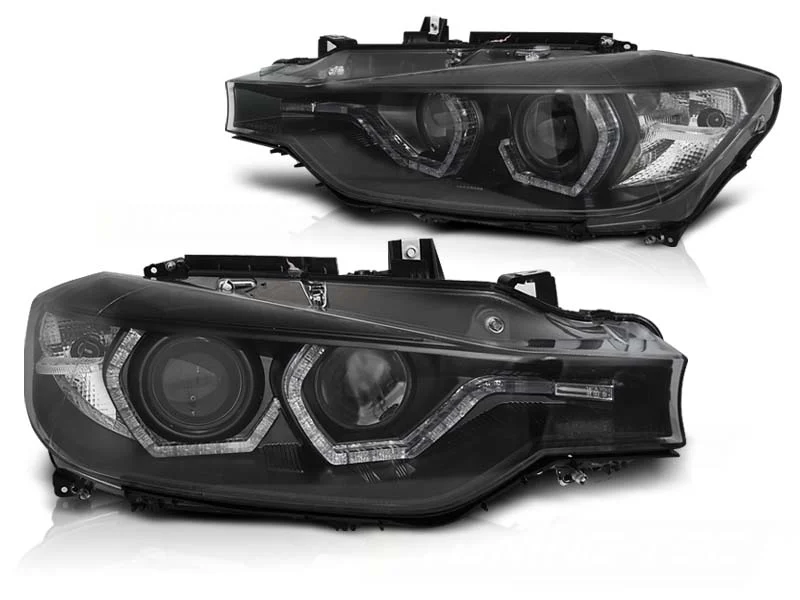 Faros Delanteros Bmw F30/F31 10.11 - 05.15 Angel Eyes Led Black Xenon Drl
