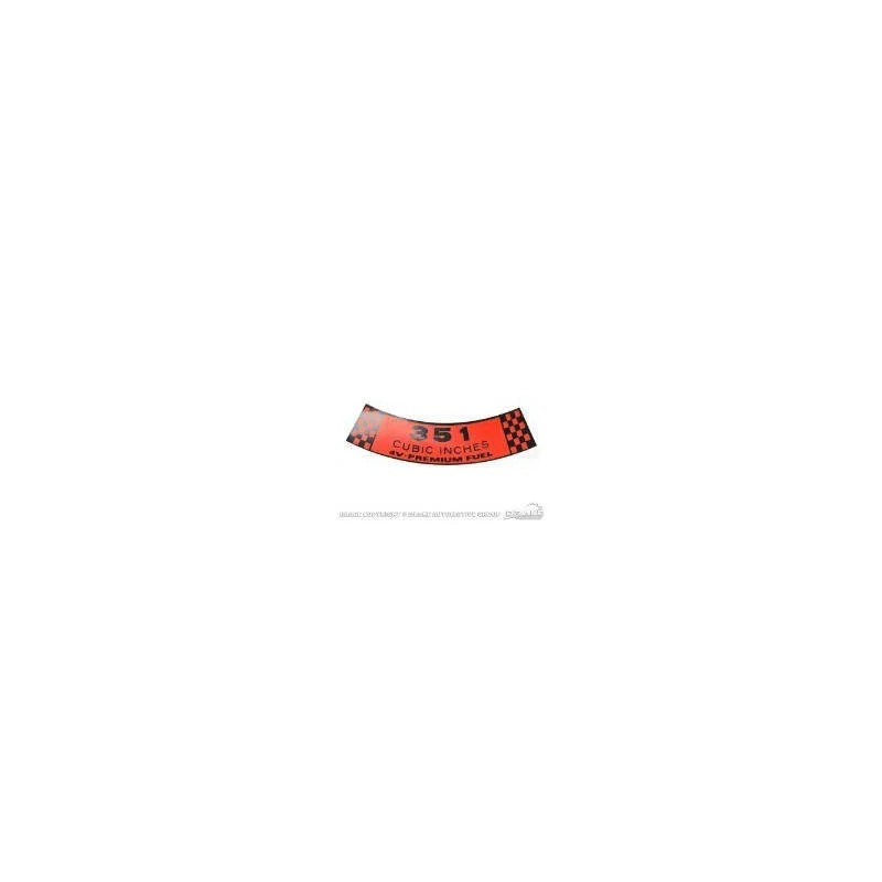 Pegatina filtro de aire/ 351-4V combustible premium 69