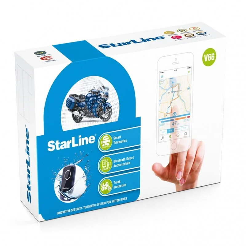 Alarma Starline V66 para moto + instalación