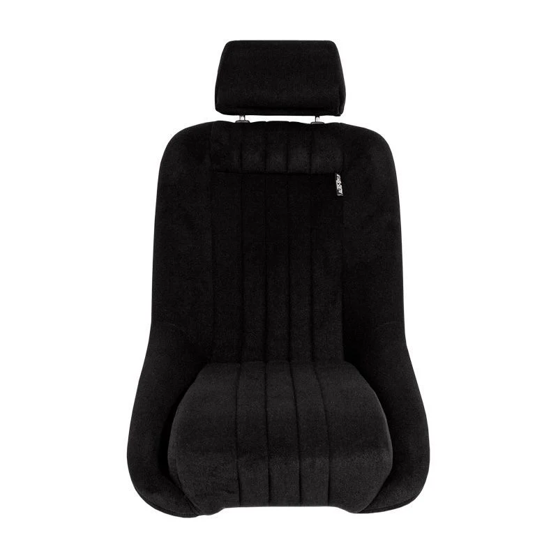 Asiento Deportivo Autostyle 'Classic' - Negro - No Reclinable Back-Rest + Head-Rest - Incl. Guías Universales