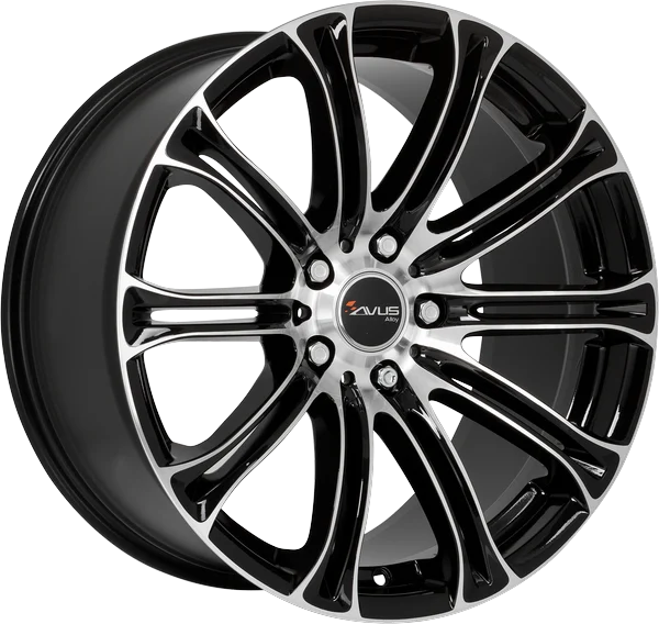 Llanta Avus Ac-Mb1 /Bp Black Polished 17 X 8.00 5x120 Et-15 Buje 72.6