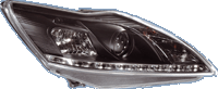 Faros Luz Diurna Ford Focus Ii Facelift 08- Black
