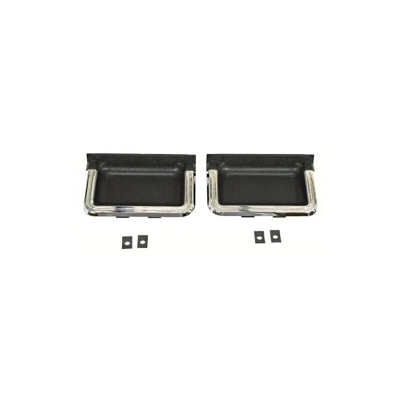 Juego de asas/copas de panel de puerta estándar, negro 69-70