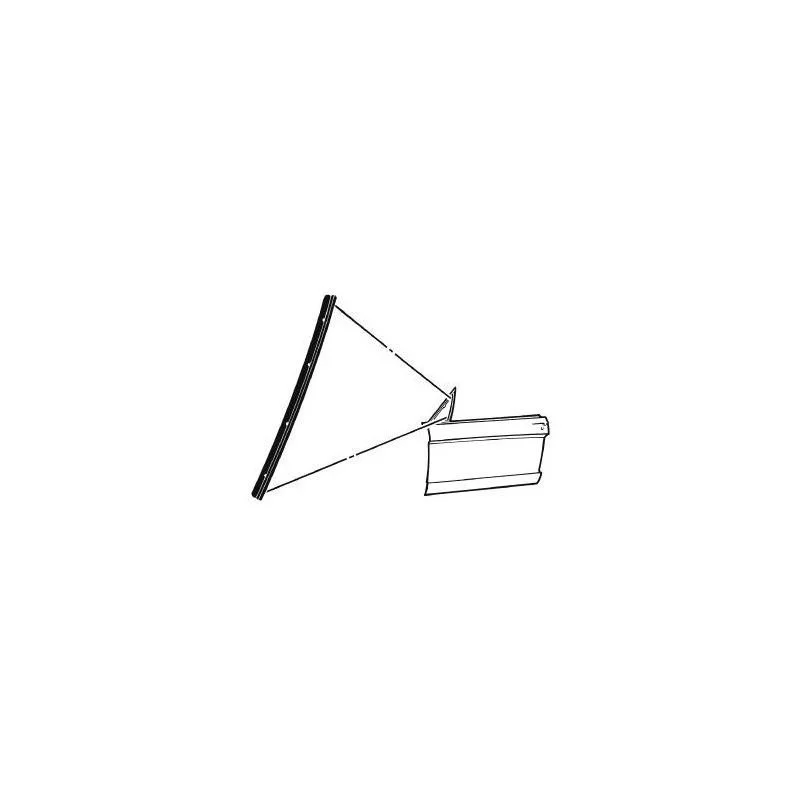 Junta de goma para ventana triangular, vertical 64-66