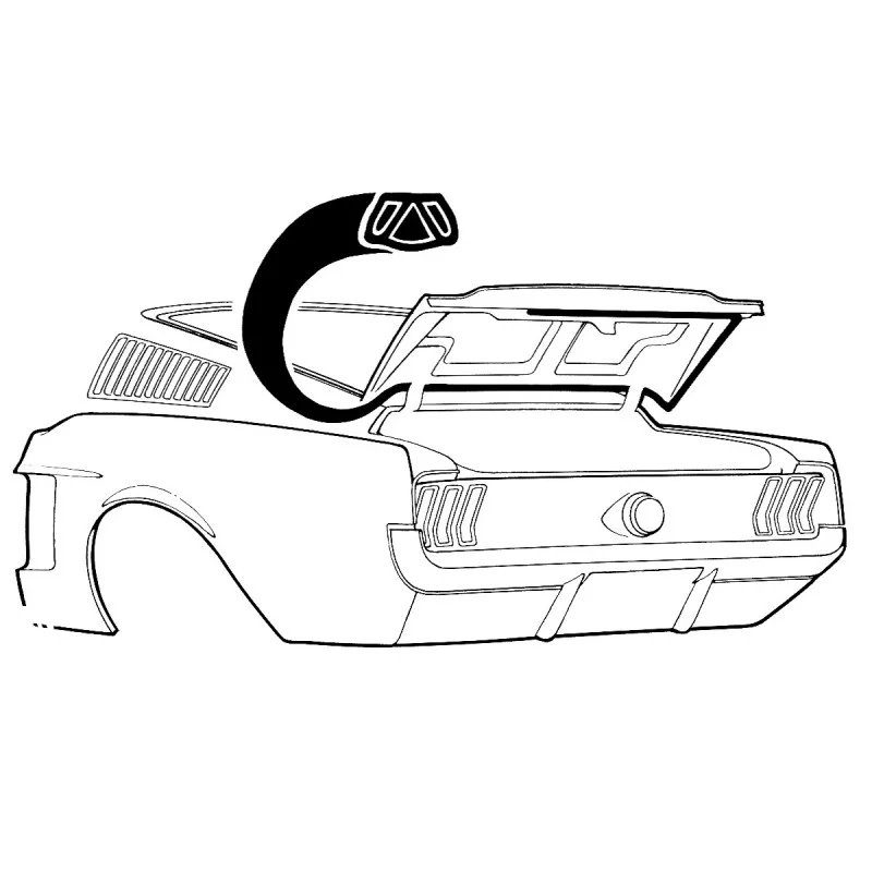 Junta maletero, Fastback 67-68