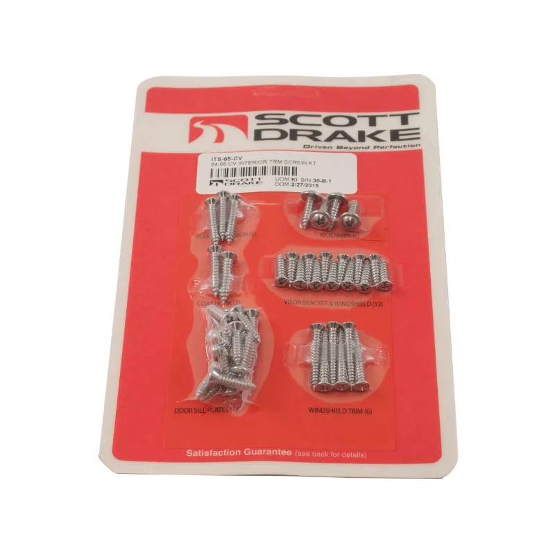 Juego de tornillos para tapicería interior, Cabrio 64-66