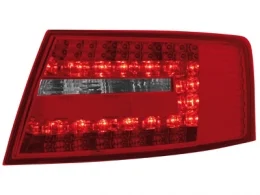 Pilotos Led Audi A6 4f Limousine 04-08 _ Rojo/Crystal