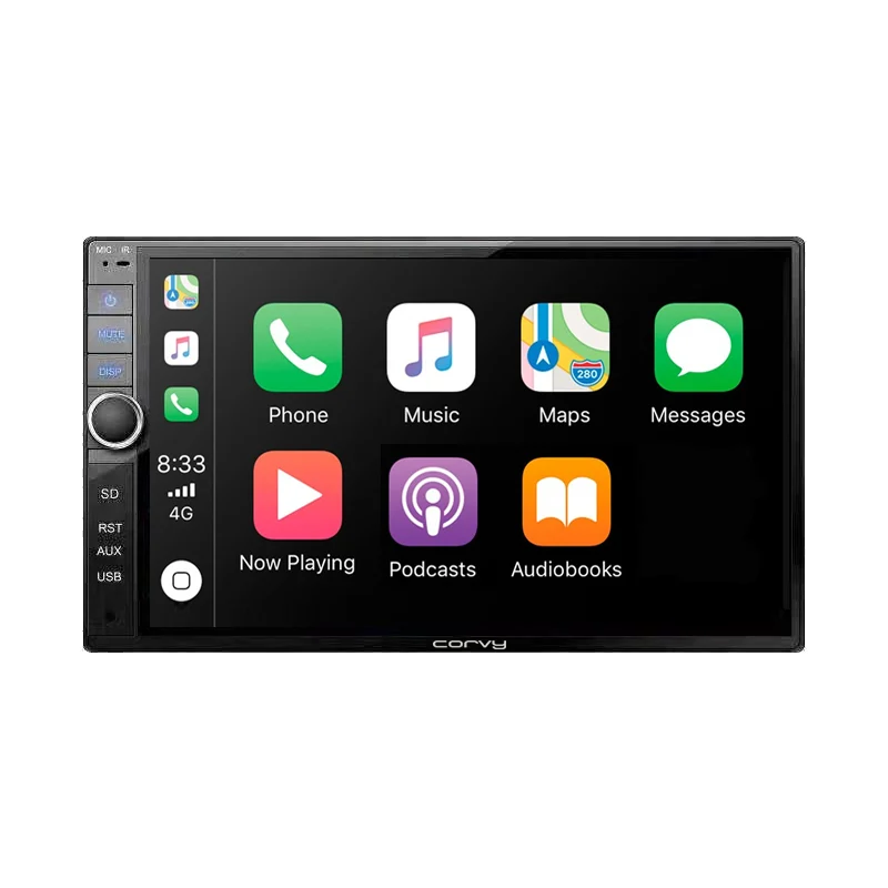 Radio doble Din MP5 con pantalla táctil, Android auto y Apple car play