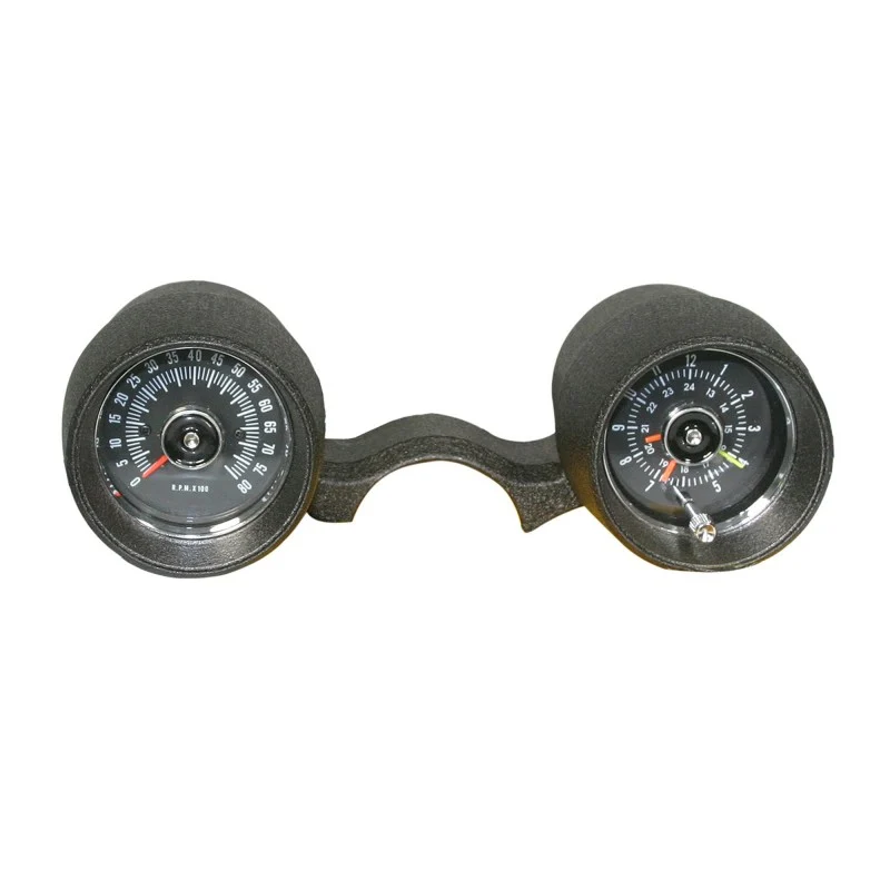 Rally Pac 6cyl. relojes de columna de dirección. 6k. RPM negro 66