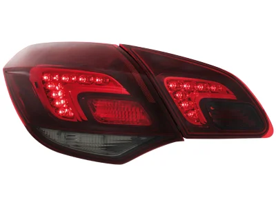 Pilotos Led Opel Astra J 09+ Rojo/Ahumado