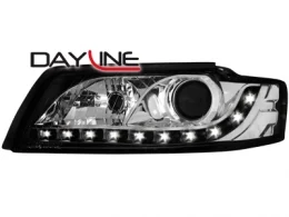 Faros Luz Diurna Audi A4 8e 01-04_Negros_Para Xenon De Origen