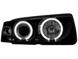 Faros Bmw E36 Coupé _ 2 Angel Eyes (Ojos De Ángel) _ Negro