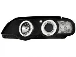 Faros Bmw X5 99-02 2 Angel Eyes Negro