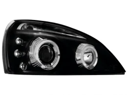 Faros Angel Eyes Renault Clio Mk3 01+ _ 2 Angel Eyes De Luz De Posición _ Regulación Automática Del Alcance Luminoso _ Negro