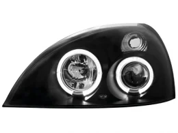 Faros Renault Clio 01+ _ 2 Angel Eyes (Ojos De Ángel) _ Negro