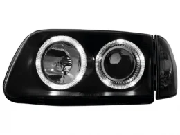 Faros Vw Polo 99-01 6n2 _ 2 Angel Eyes De Luz De Posición _ Negro