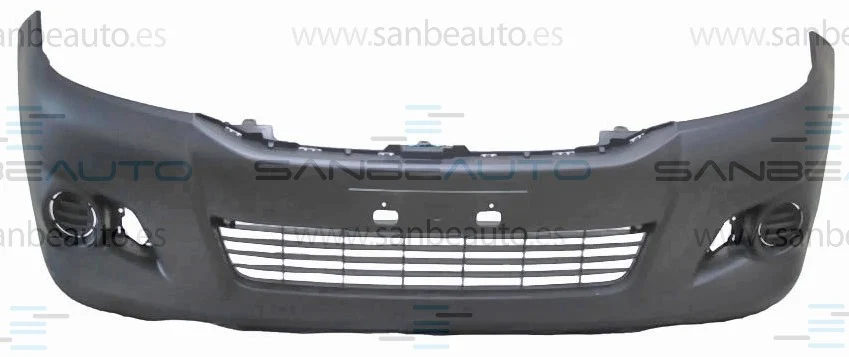 Toyota Hilux 11-*Paragolpes Delantero Sin Agujeros Para Aletin - Negro - Con Rejilla Inferior 2wd