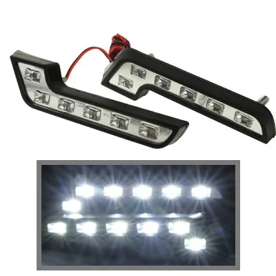 Kit Pilotos Luz De Dia Universal, 6 Leds, Blanco, 183 X 40 X 22mm