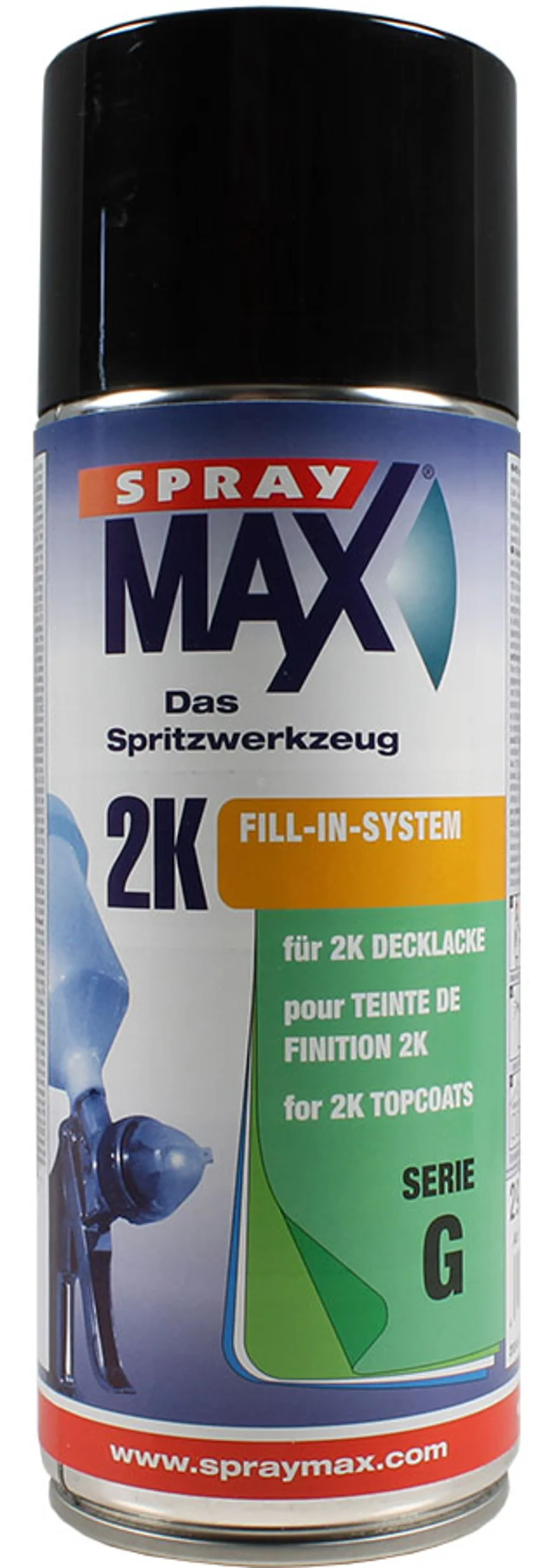 2K Aerosol Negro SprayMax - RAL9005 - 400ml