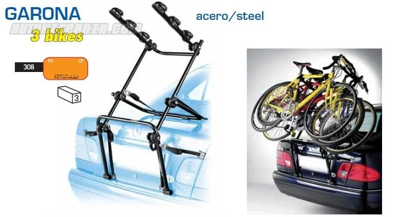 PORTA BICIS TRASERO ACERO GARONA x 3 BICIS