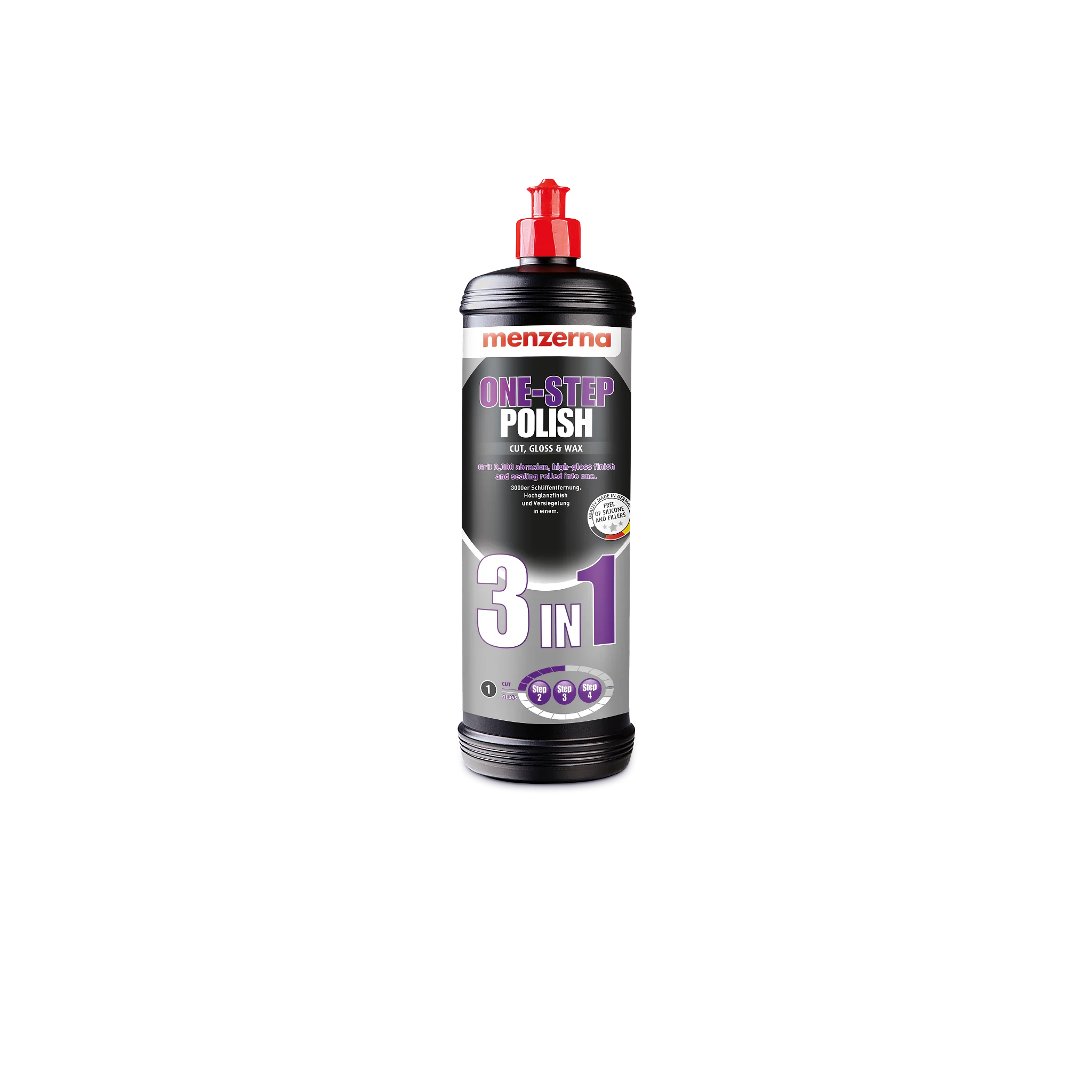 Pulimento Menzerna One Step Polish 3 en 1 Corte medio + alto brillo + cera protectora