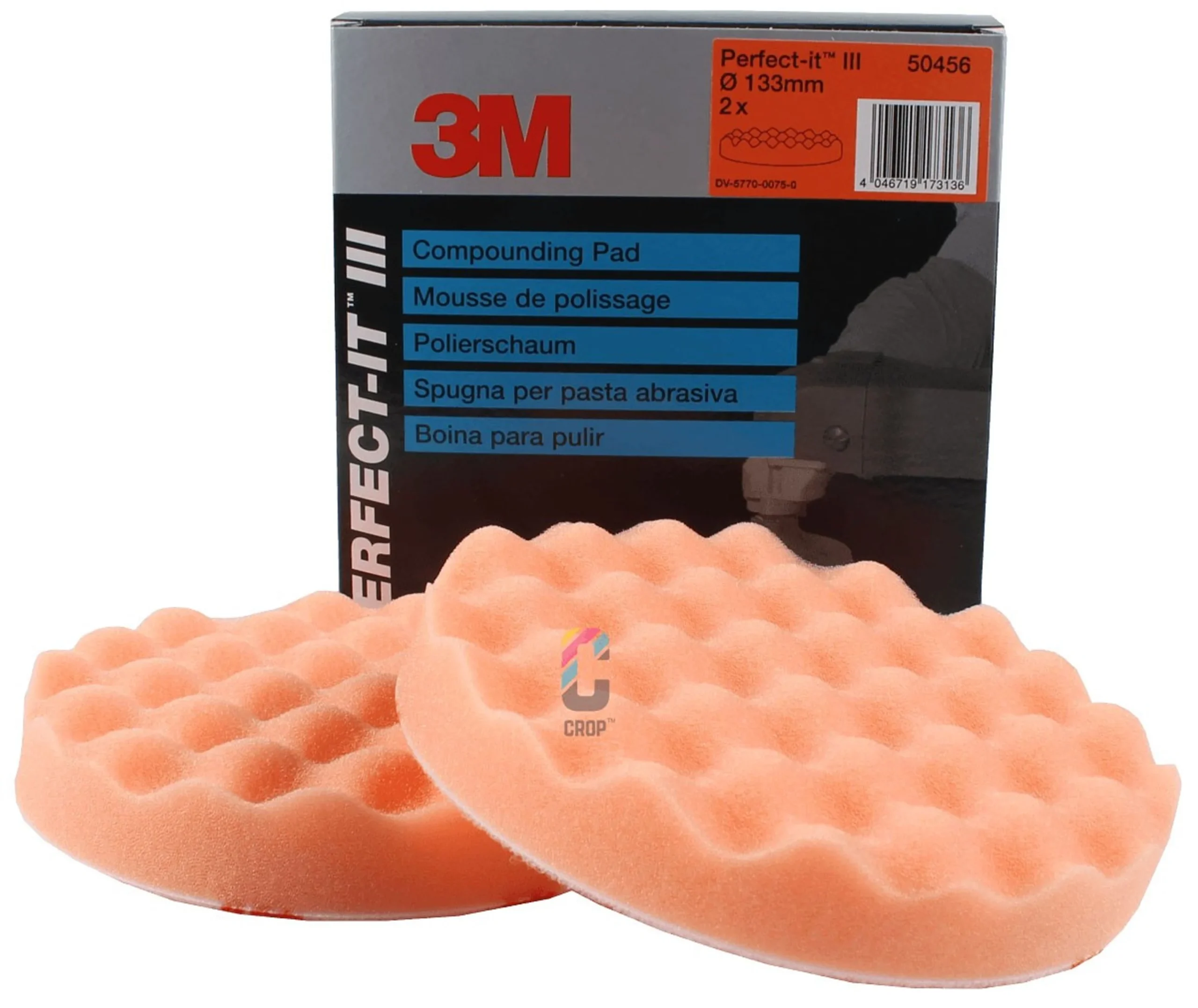 3M 50456 Perfect-It III Disco Pulidor Rubio 133mm - Naranja Duro - 2 piezas
