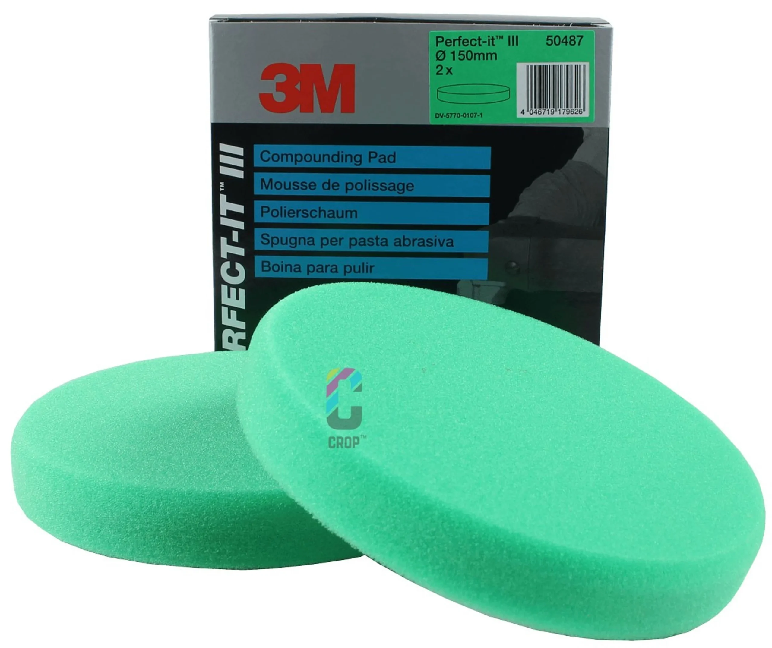 3M 50487 Perfect-It III Disco de pulir 150mm - Verde Medio - 2 piezas