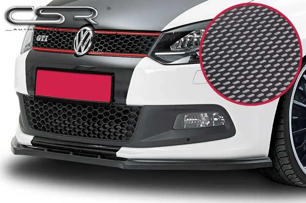 Añadido paragolpes VW Polo 6R Desde 2009 Solo GTI ABS Look carbono