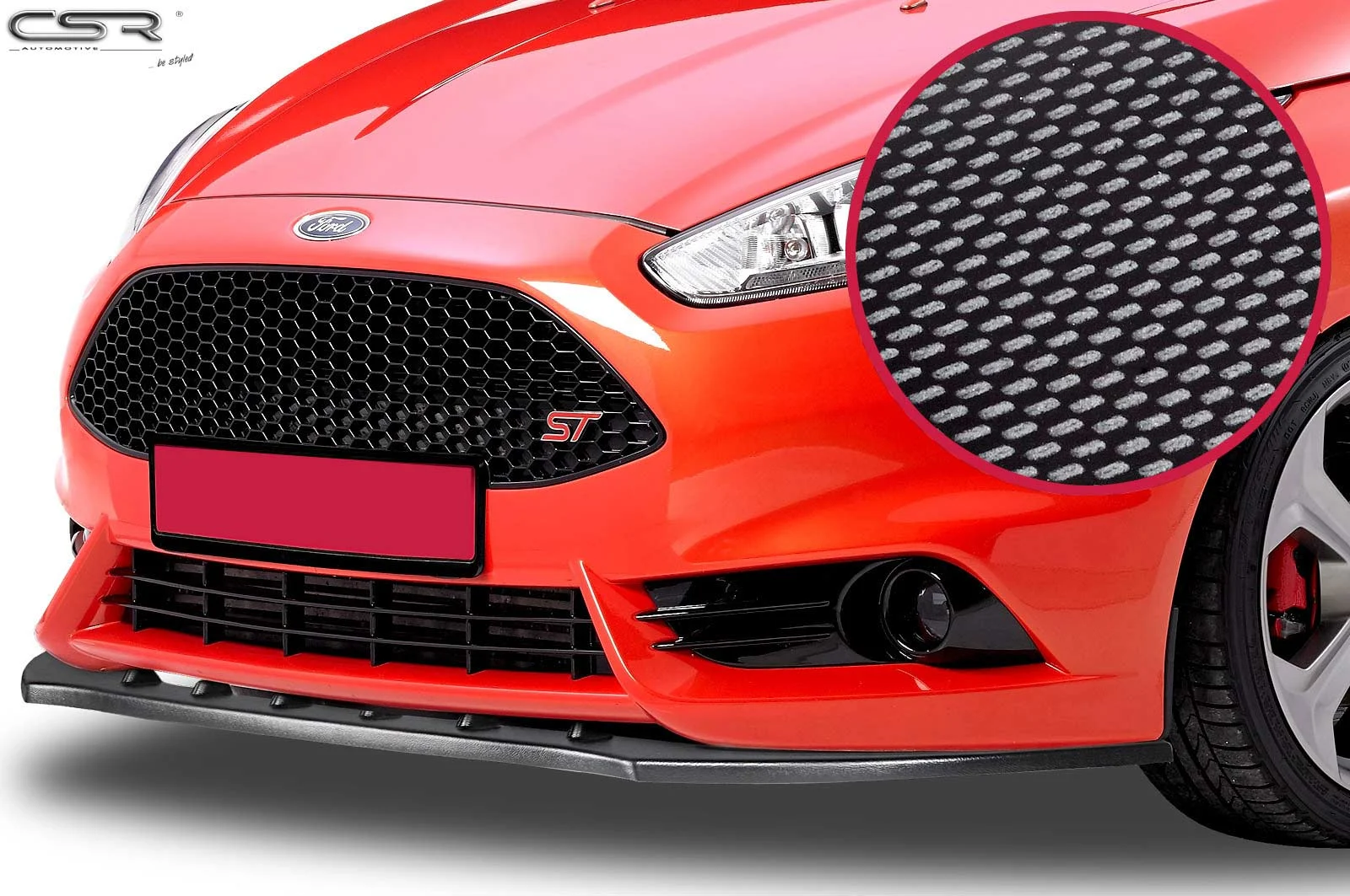 Añadido paragolpes Ford Fiesta MK7 Desde 2013 ST ABS Look carbono