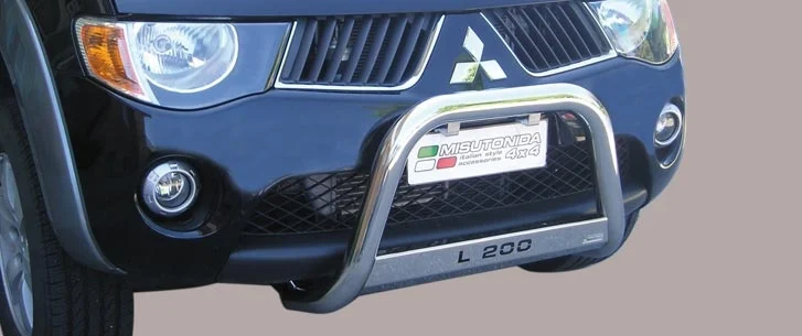 Defensa Delantera Acero Inox Mitsubishi L200 06/09 Diametro 63 Homologada