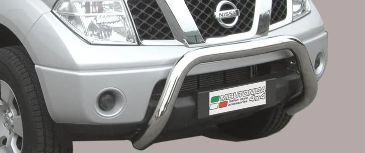 Defensa Delantera Acero Inox Nissan Navara 05-10 Diametro 76 Homologada
