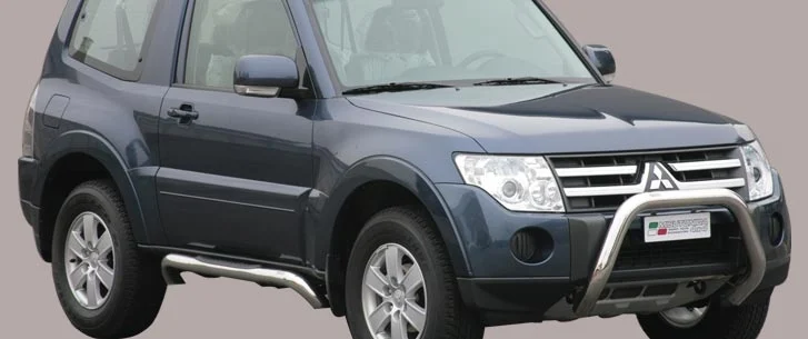 Defensa Delantera Acero Inox Mitsubishi Pajero 07> Diametro 76 Homologada