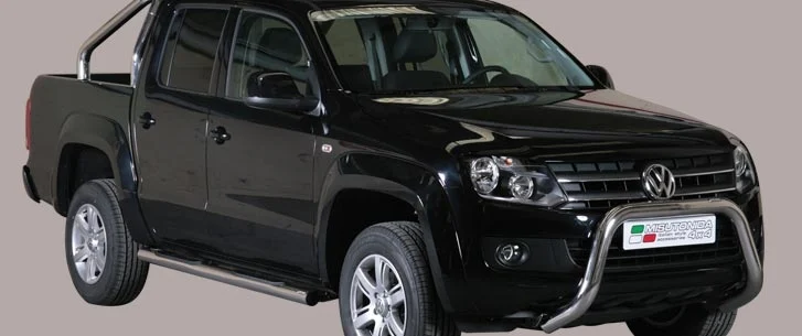 Defensa Delantera Acero Inox Vw Amarok 10> Diametro 76 Homologada