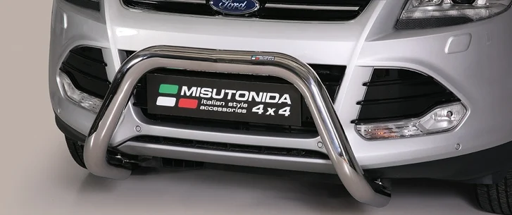 Defensa Delantera Acero Inox Homologacion Ec Ford Kuga 13> Super Bar Acero Inox Diametro 76
