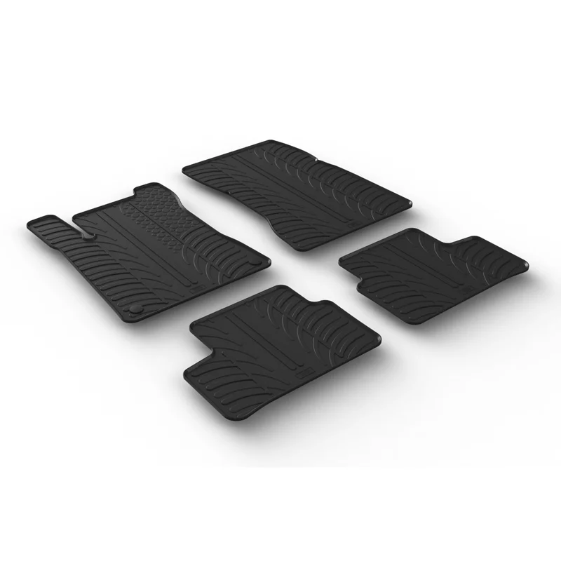 Alfombrillas De Goma Especificas Mercedes A-Class W177 5/2018- (T Profile 4-Pieces + Mounting Clips)