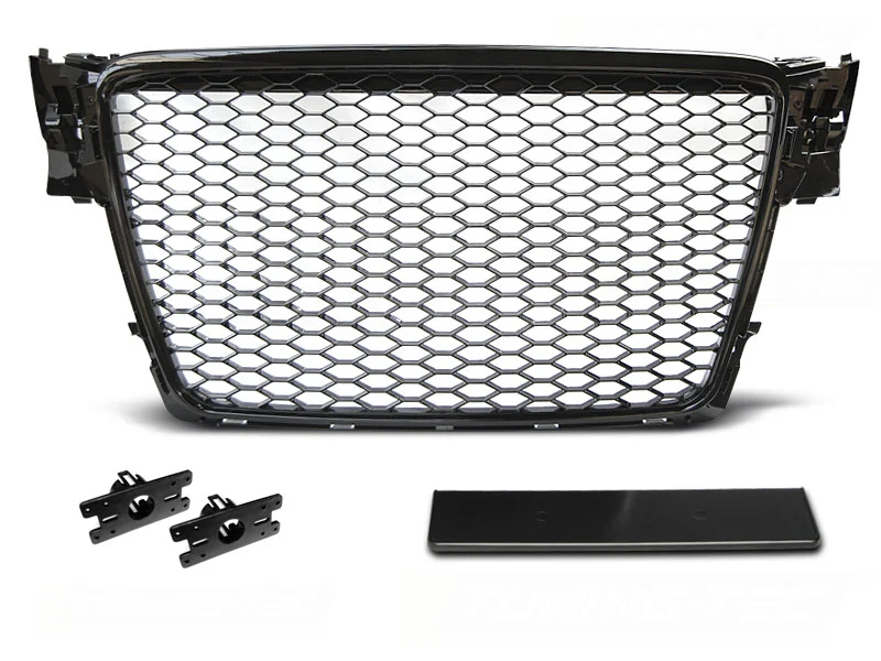 Parrilla Audi A4 B8 08-11 Negro Brillante Rs-Style