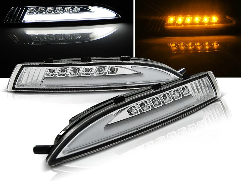 Faros Delanteros Luz Diurna Vw Scirocco 08-04.14 Luz Diurna Delantera Cromado Led
