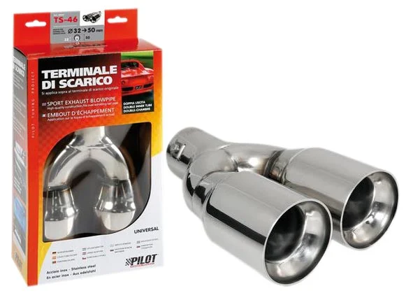Tubo Escape Tip Ts-46 Acero Inoxidable Diam 32-50mm