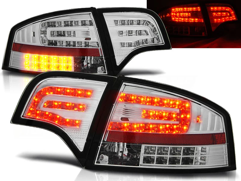 Pilotos Traseros Led Audi A4 B7 11.04-03.08 Sedan Cromado Led