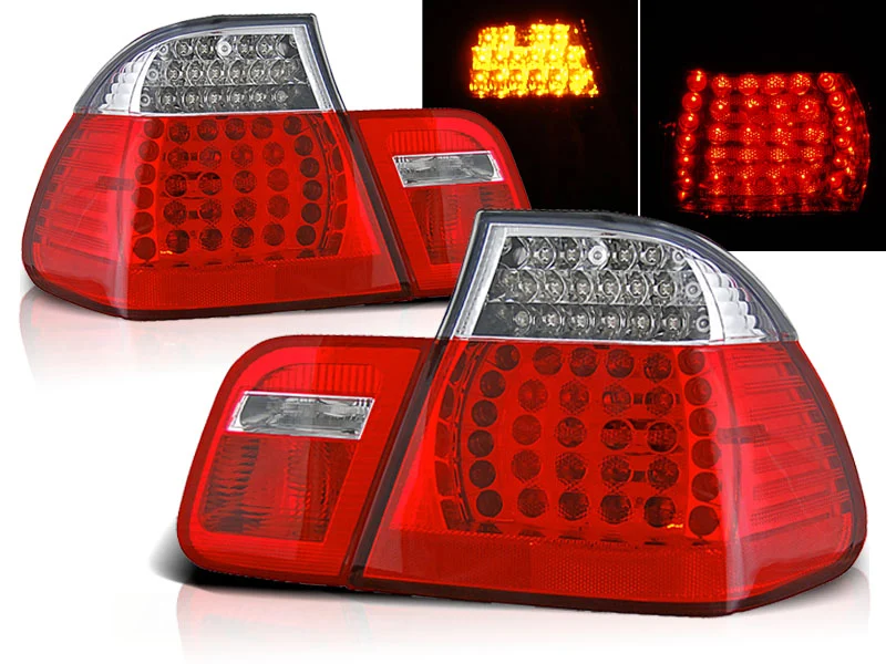 Pilotos Traseros Led Bmw E46 09.01-03.05 Sedan Rojo/Blanco Led