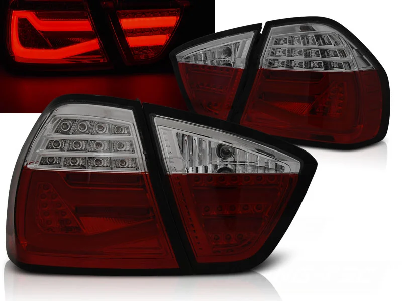 Pilotos Traseros Led Bmw E90 03.05-08.08 Rojo Ahumado Led Bar