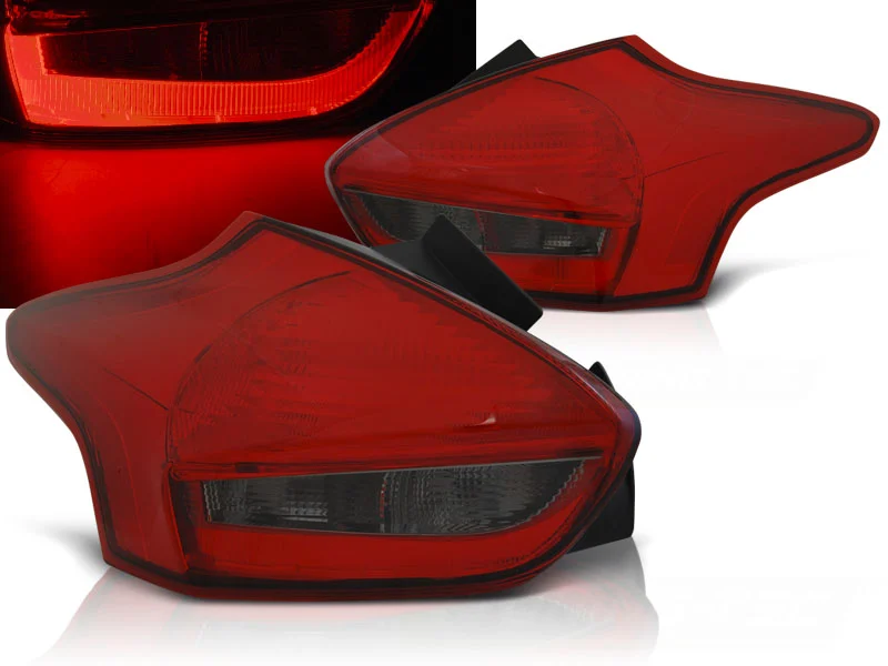 Pilotos Traseros Led Ford Focus 3 15-18 Hatchback Rojo Ahumado Led