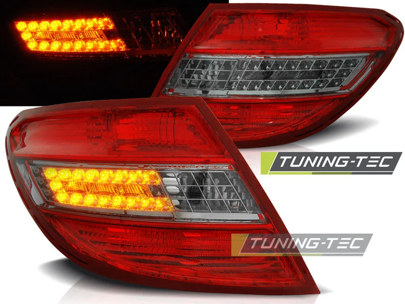 Pilotos Traseros Led Mercedes C-Klasa W204 Sedan 07-10 Rojo Ahumado Led